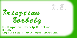 krisztian borbely business card