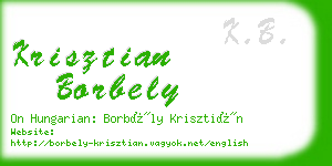 krisztian borbely business card